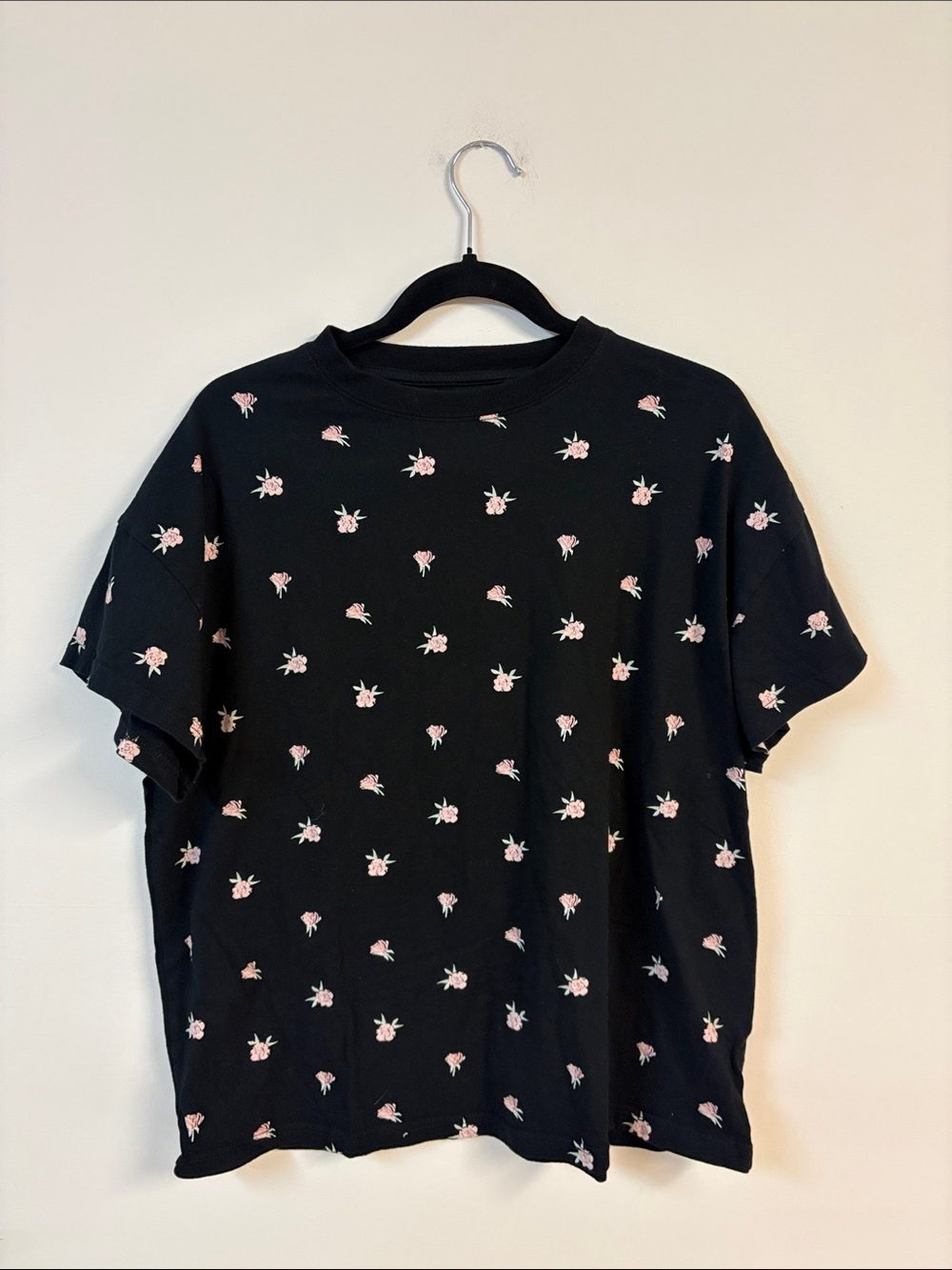 BNWOT Brunette the LableXthe Birds Papaya The "Rose Garden" Oversized Boxy Tee - Picture 3 of 6